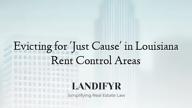 Evicting for 'Just Cause' in Louisiana Rent Control Areas