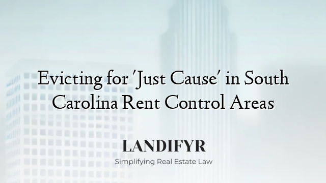 Evicting for 'Just Cause' in South Carolina Rent Control Areas