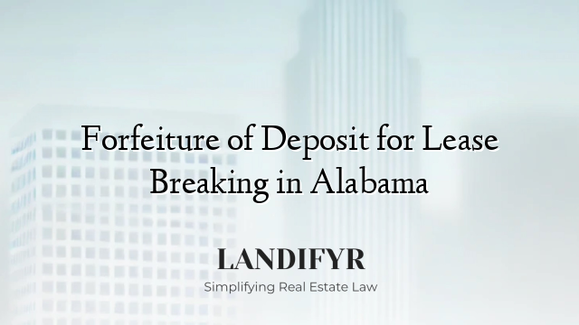 Forfeiture of Deposit for Lease Breaking in Alabama