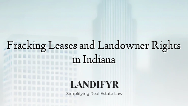 Fracking Leases and Landowner Rights in Indiana