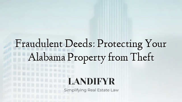 Fraudulent Deeds: Protecting Your Alabama Property from Theft