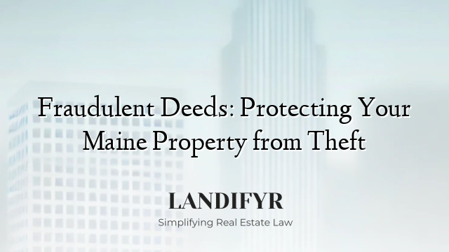 Fraudulent Deeds: Protecting Your Maine Property from Theft