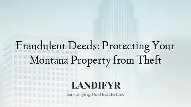Fraudulent Deeds: Protecting Your Montana Property from Theft