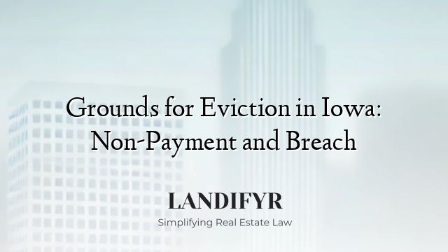Grounds for Eviction in Iowa: Non-Payment and Breach