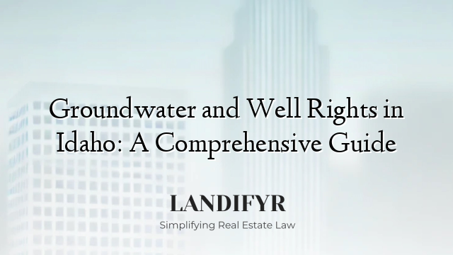Groundwater and Well Rights in Idaho: A Comprehensive Guide