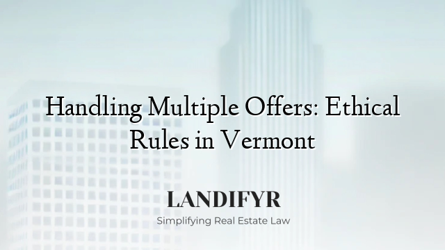 Handling Multiple Offers: Ethical Rules in Vermont