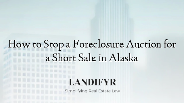 How to Stop a Foreclosure Auction for a Short Sale in Alaska