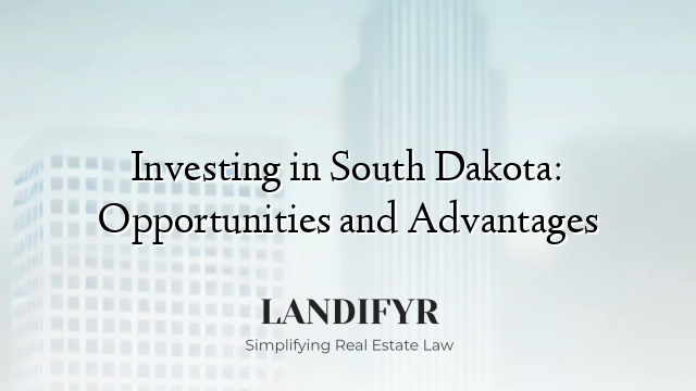 Investing in South Dakota: Opportunities and Advantages