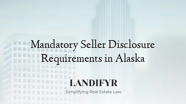 Mandatory Seller Disclosure Requirements in Alaska