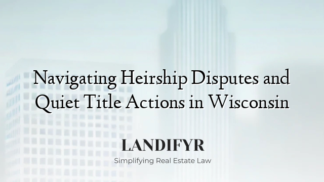 Navigating Heirship Disputes and Quiet Title Actions in Wisconsin