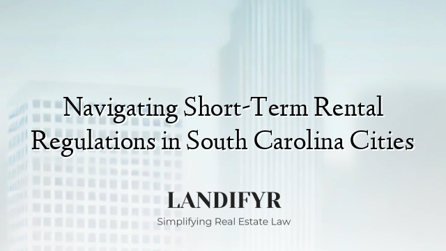 Navigating Short-Term Rental Regulations in South Carolina Cities