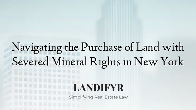 Navigating the Purchase of Land with Severed Mineral Rights in New York