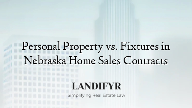 Personal Property vs. Fixtures in Nebraska Home Sales Contracts