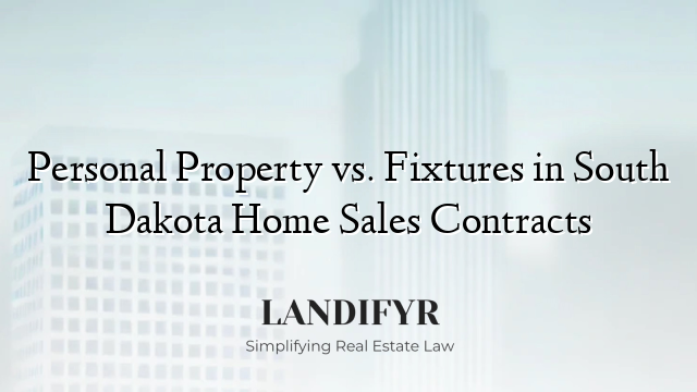 Personal Property vs. Fixtures in South Dakota Home Sales Contracts
