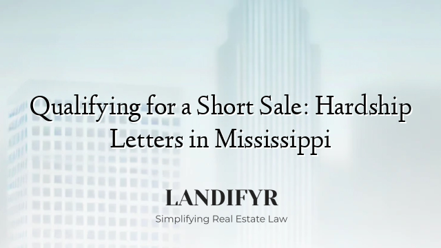 Qualifying for a Short Sale: Hardship Letters in Mississippi