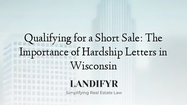 Qualifying for a Short Sale: The Importance of Hardship Letters in Wisconsin