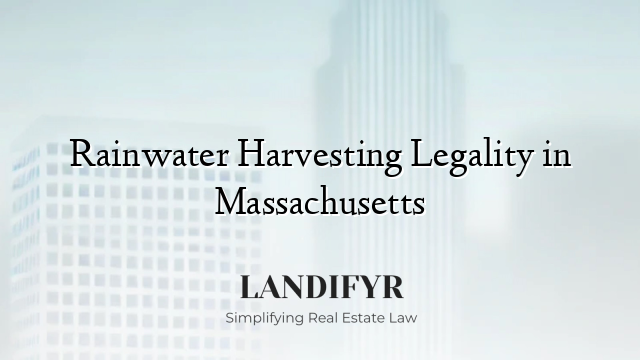 Rainwater Harvesting Legality in Massachusetts