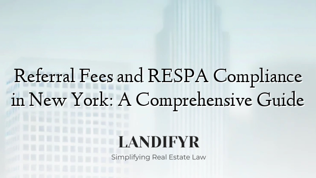 Referral Fees and RESPA Compliance in New York: A Comprehensive Guide