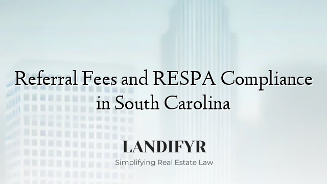 Referral Fees and RESPA Compliance in South Carolina