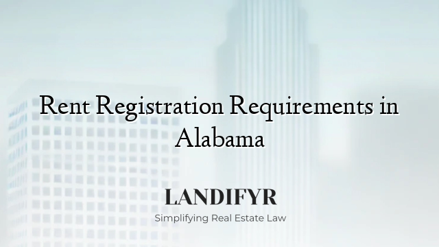 Rent Registration Requirements in Alabama