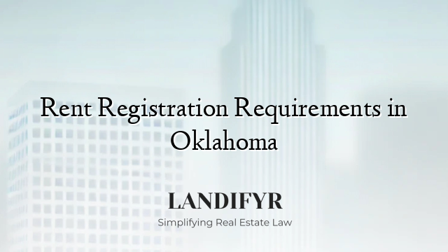 Rent Registration Requirements in Oklahoma