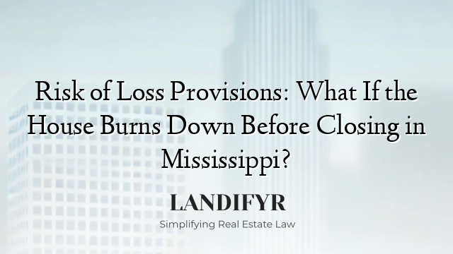 Risk of Loss Provisions: What If the House Burns Down Before Closing in Mississippi?
