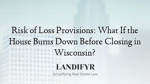 Risk of Loss Provisions: What If the House Burns Down Before Closing in Wisconsin?