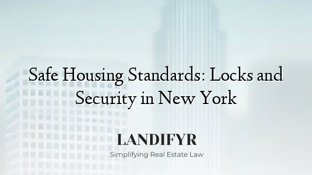 Safe Housing Standards: Locks and Security in New York