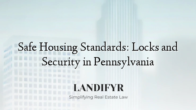 Safe Housing Standards: Locks and Security in Pennsylvania
