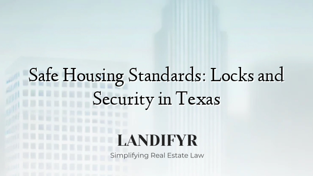 Safe Housing Standards: Locks and Security in Texas