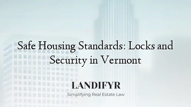 Safe Housing Standards: Locks and Security in Vermont