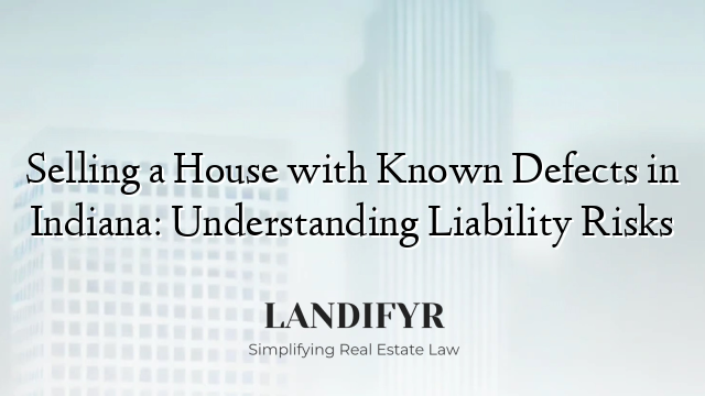Selling a House with Known Defects in Indiana: Understanding Liability Risks