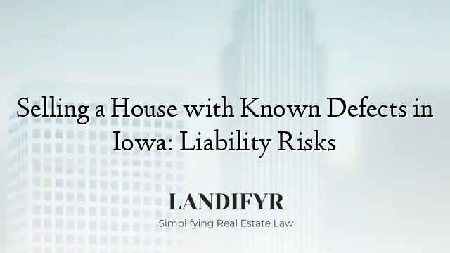 Selling a House with Known Defects in Iowa: Liability Risks