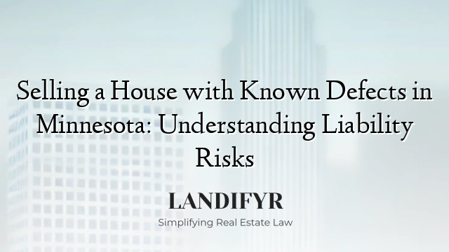 Selling a House with Known Defects in Minnesota: Understanding Liability Risks