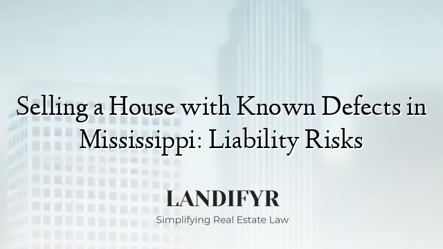 Selling a House with Known Defects in Mississippi: Liability Risks