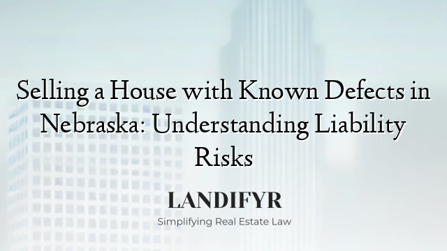Selling a House with Known Defects in Nebraska: Understanding Liability Risks