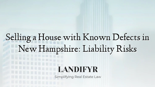 Selling a House with Known Defects in New Hampshire: Liability Risks