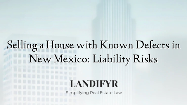 Selling a House with Known Defects in New Mexico: Liability Risks