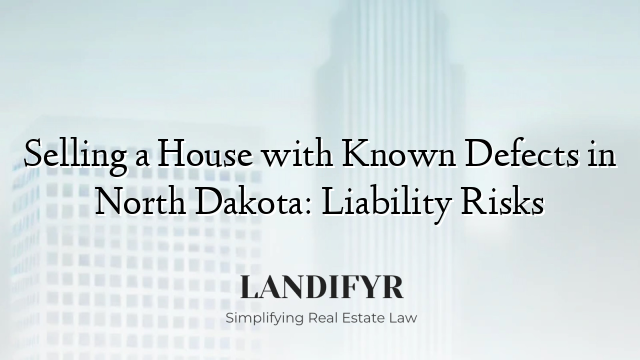 Selling a House with Known Defects in North Dakota: Liability Risks