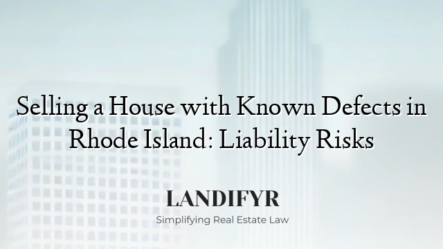 Selling a House with Known Defects in Rhode Island: Liability Risks