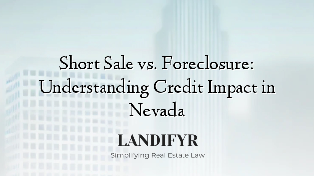 Short Sale vs. Foreclosure: Understanding Credit Impact in Nevada