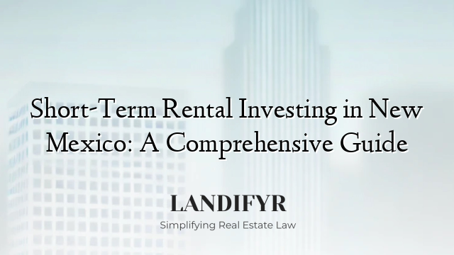 Short-Term Rental Investing in New Mexico: A Comprehensive Guide