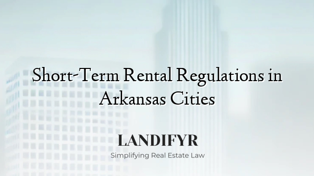 Short-Term Rental Regulations in Arkansas Cities