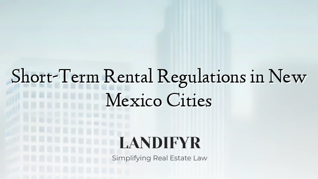 Short-Term Rental Regulations in New Mexico Cities