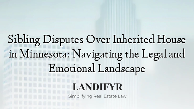 Sibling Disputes Over Inherited House in Minnesota: Navigating the Legal and Emotional Landscape