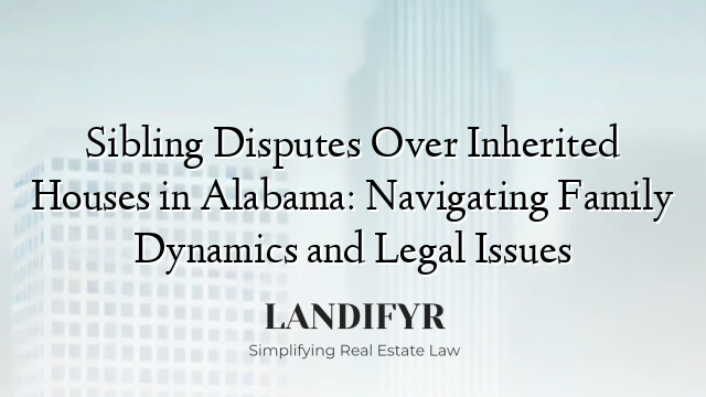 Sibling Disputes Over Inherited Houses in Alabama: Navigating Family Dynamics and Legal Issues