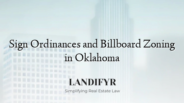 Sign Ordinances and Billboard Zoning in Oklahoma