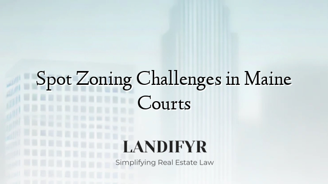 Spot Zoning Challenges in Maine Courts