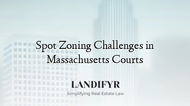Spot Zoning Challenges in Massachusetts Courts
