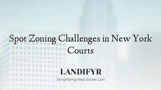 Spot Zoning Challenges in New York Courts